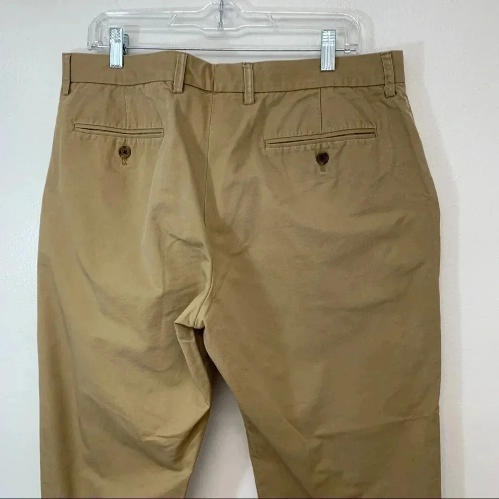 J Crew Pants Chinos Men Size‎ 36 Tan Straight Leg 100% Cotton Casual Work 31”